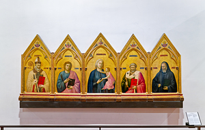 Madonna and child by giotto in uffizi gallery in florence tuscan by Marco Brivio