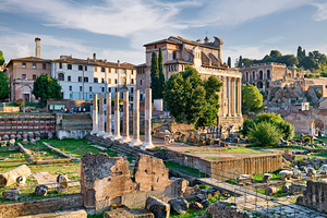 Explore the Roman Forum in Rome Lazio Italy during the evening by Marco Brivio