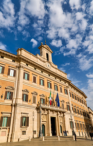 Palazzo Montecitorio in Rome hosts the Chamber of Deputies gathe by Marco Brivio