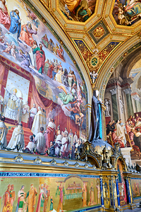 Exploring Raphael rooms frescoes at Vatican Museums in Rome by Marco Brivio