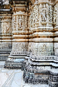 Jain old temples in Ranakpur located in Rajasthan India by Marco Brivio