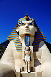 Luxor Hotel and Casino features large sphinx in Las Vegas by Marco Brivio