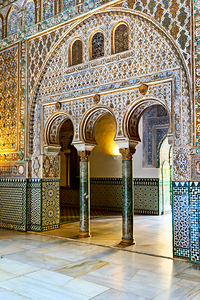Exploring arches and patterns at Alcazar in Seville by Marco Brivio