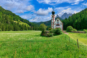 St. John Ranui church in Val di Funes South Tyrol Italy by Marco Brivio