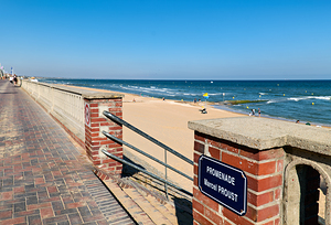 Promenade Marcel Proust in Cabourg Normandy France by the sea by Marco Brivio