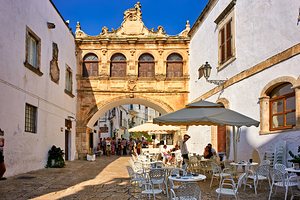 Apulia Puglia Italy. Ostuni. The white town. The Arco Scoppa arch by Marco Brivio