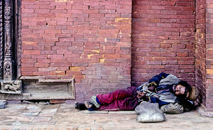 Nepal. Kathmandu. A beggar by Marco Brivio
