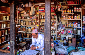 Nepal. Kathmandu. Grocer by Marco Brivio