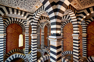 Bologna Italy. Rocchetta Mattei is a fortress located in the northern Apennines by Marco Brivio