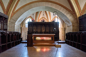 Verona Veneto Italy. The Basilica of San Zeno. The corpse of the saint in the crypt by Marco Brivio