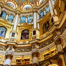 Exploring the grand interior of Granada Cathedral