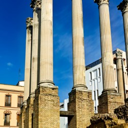 Ruins of roman theatre in cordoba andalusia spain