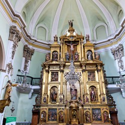 San Gil Abad church altar in Zaragoza Aragon Spain
