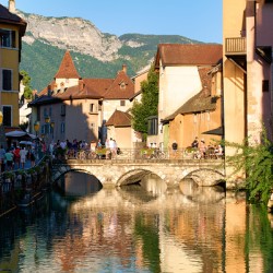 Annecy Haute Savoie France. The Thiou river