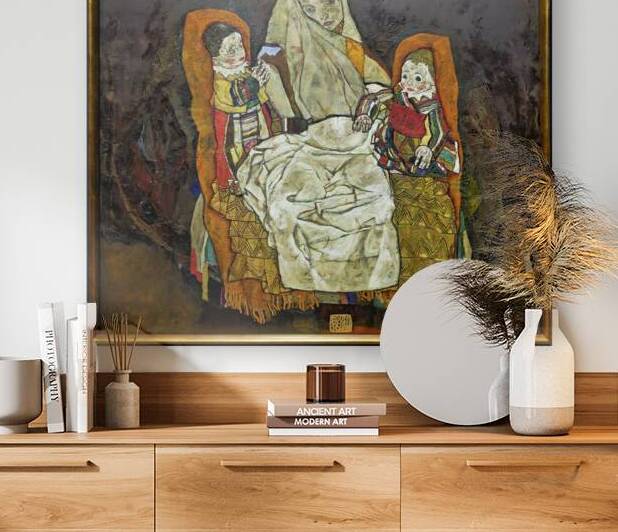 Egon Schiele - Mother and Two Children III 1915-17 - Belvedere Museum Vienna Austria by Marco Brivio