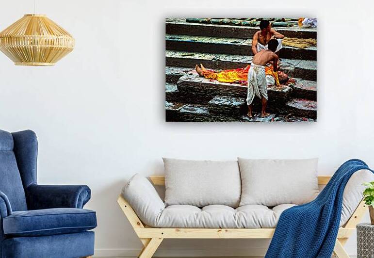 Nepal. Kathmandu. Cremation in Pashupatinath by Marco Brivio