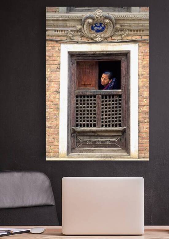 Nepal. Kathmandu. Woman a t a window by Marco Brivio