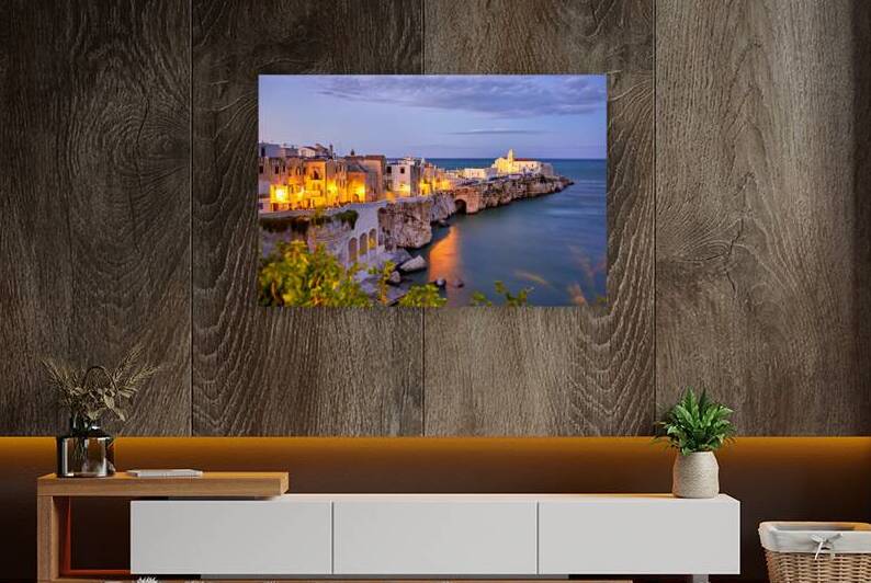 Vieste Gargano. Apulia Puglia Italy. Cape San Francesco and San Francesco church at sunset by Marco Brivio