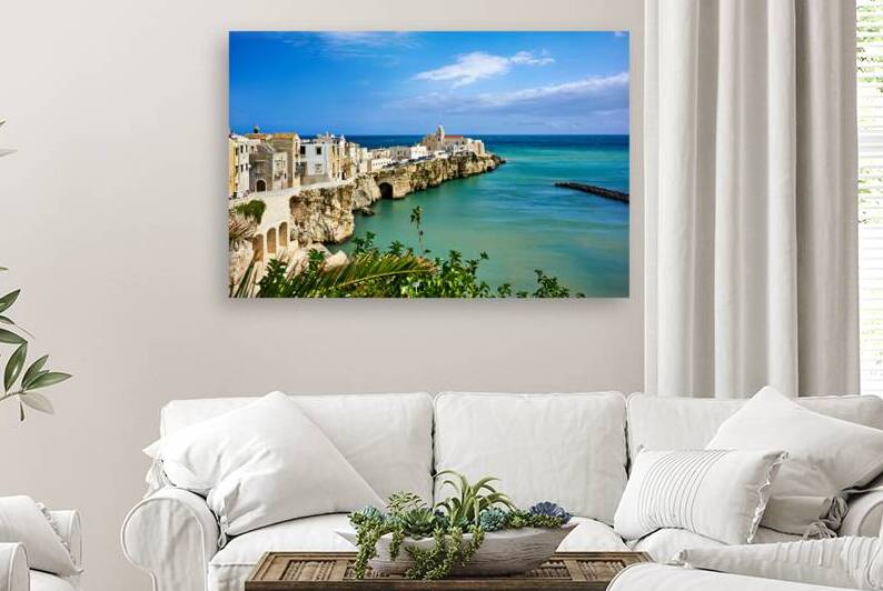 Vieste Gargano. Apulia Puglia Italy. Cape San Francesco and San Francesco church by Marco Brivio