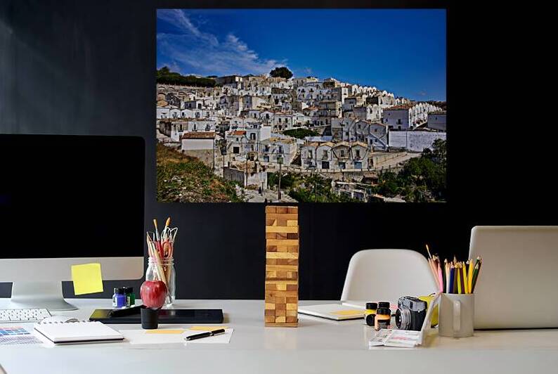 Apulia Puglia Gargano Italy. Monte SantAngelo townscape by Marco Brivio