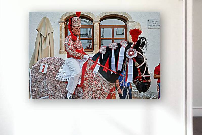 Apulia Puglia Italy. Ostuni. Festival of Saint Orontius. The cavalcata a procession of horses in the streets of the town by Marco Brivio