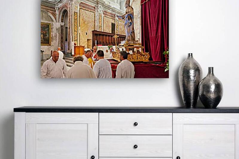 Apulia Puglia Italy. Ostuni. Festival of Saint Orontius. Procession with the statue of the Saint by Marco Brivio