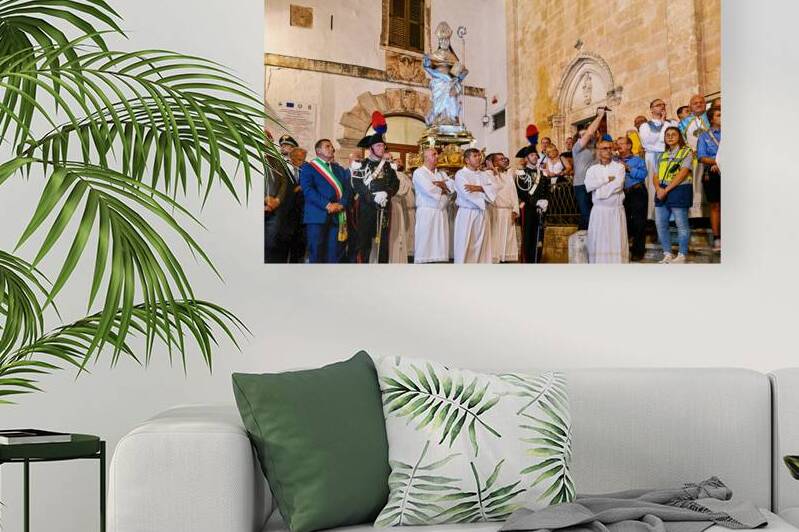 Apulia Puglia Italy. Ostuni. Festival of Saint Orontius. Procession with the statue of the Saint by Marco Brivio