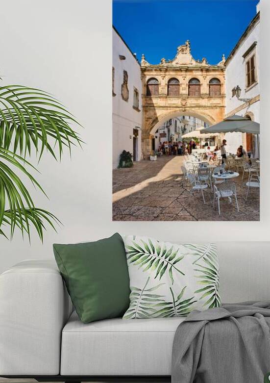 Apulia Puglia Italy. Ostuni. The white town. The Arco Scoppa arch by Marco Brivio