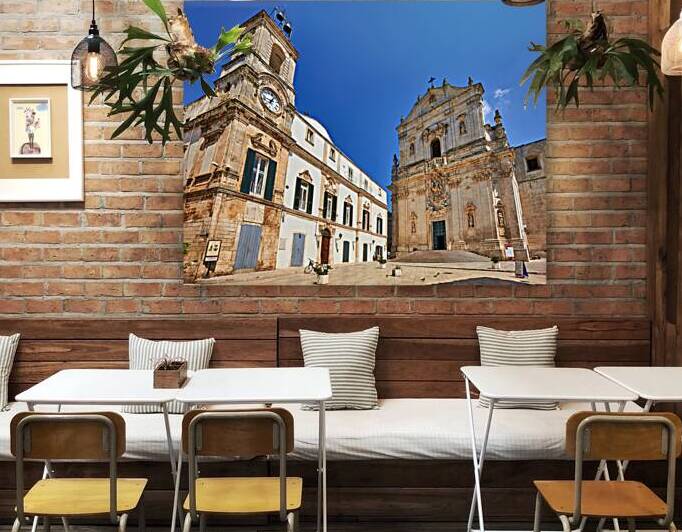 Apulia Puglia Italy. Martina Franca. Piazza Plebiscito and the Cathedral. Basilica S. Martino by Marco Brivio