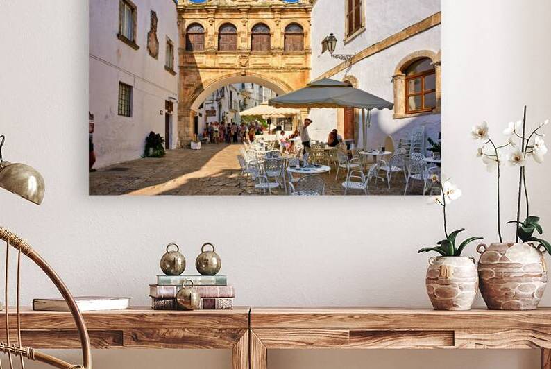 Apulia Puglia Italy. Ostuni. The white town. The Arco Scoppa arch by Marco Brivio