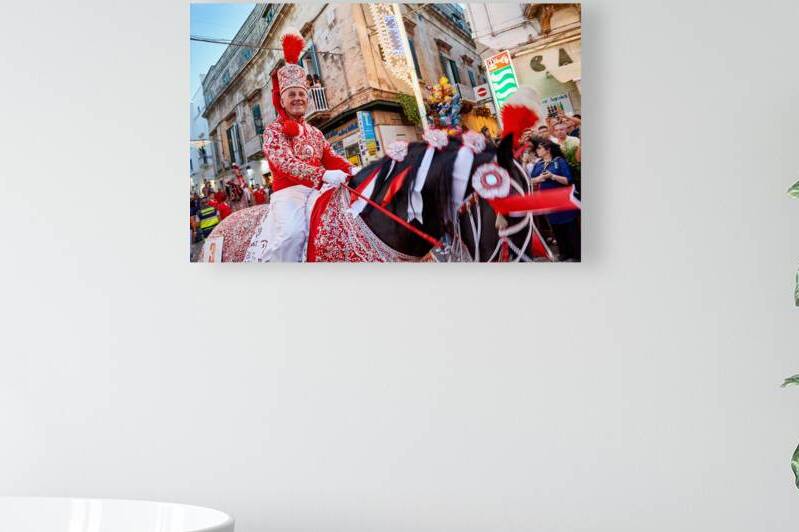 Apulia Puglia Italy. Ostuni. Festival of Saint Orontius. The cavalcata a procession of horses in the streets of the town by Marco Brivio