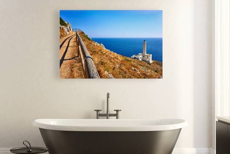 Apulia Puglia Italy. The lighthouse at Cape Palascia Capo dOtranto. The easternmost point of Italy by Marco Brivio