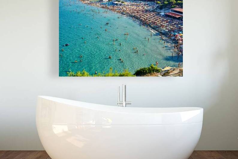 Apulia Puglia Salento. Italy. Torre dellOrso. Melendugno. Aerial view of the beach by Marco Brivio