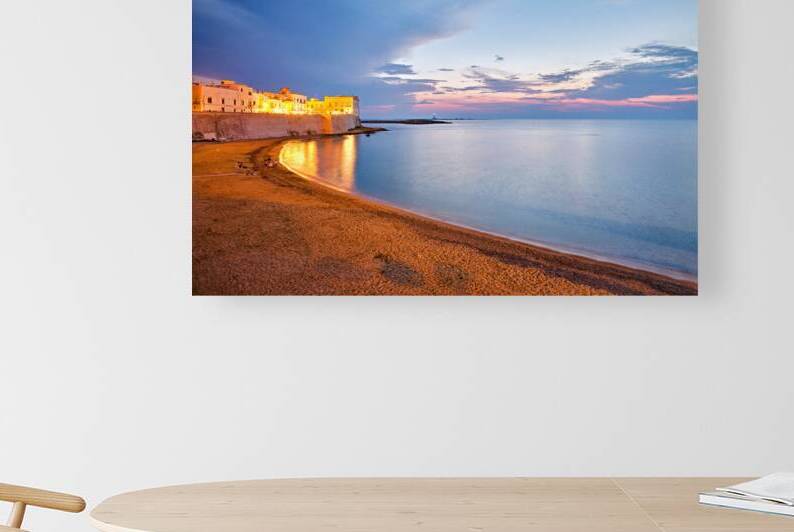 Salento. Apulia Puglia Italy. Gallipoli. Sunset on the waterfront by Marco Brivio