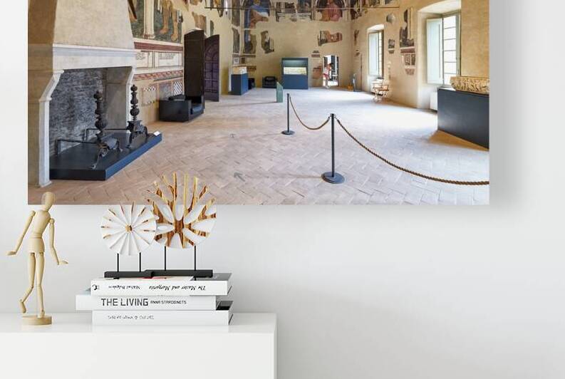 Foligno Umbria Italy. Frescoes at Trinci Palace Palazzo Trinci a patrician residence and museum. by Marco Brivio