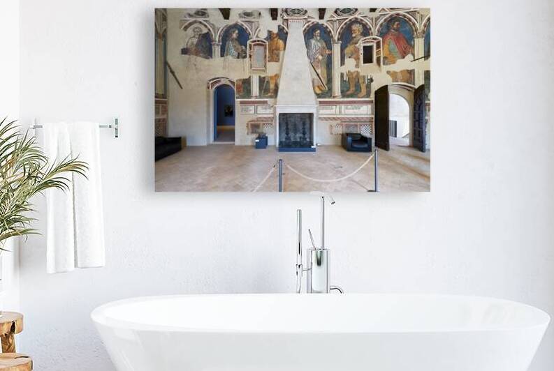 Foligno Umbria Italy. Frescoes at Trinci Palace Palazzo Trinci a patrician residence and museum. by Marco Brivio