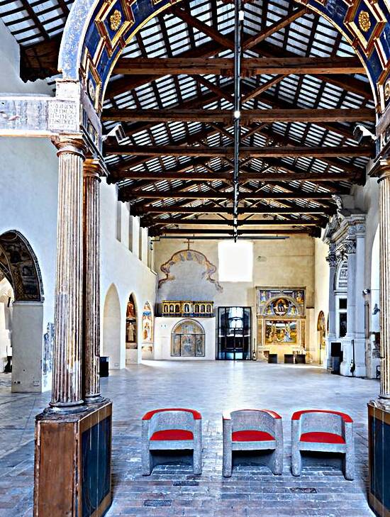 Montefalco Umbria Italy. San Francesco Church frescoed by Benozzo Gozzoli by Marco Brivio