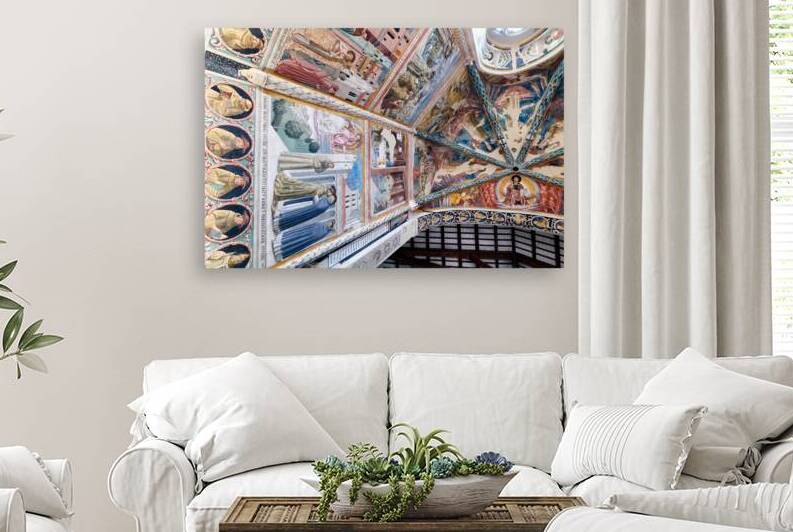 Montefalco Umbria Italy. San Francesco Church frescoed by Benozzo Gozzoli. The apse by Marco Brivio