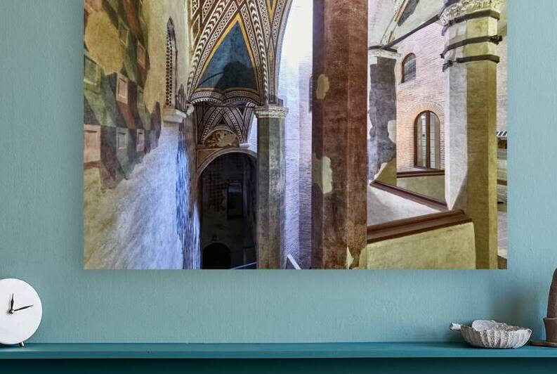 Foligno Umbria Italy. Frescoes at Trinci Palace Palazzo Trinci a patrician residence and museum. by Marco Brivio