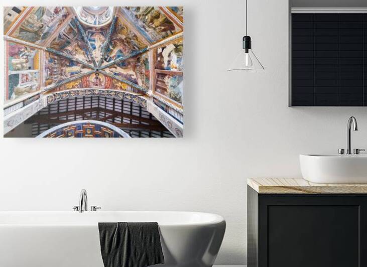 Montefalco Umbria Italy. San Francesco Church frescoed by Benozzo Gozzoli. The apse by Marco Brivio