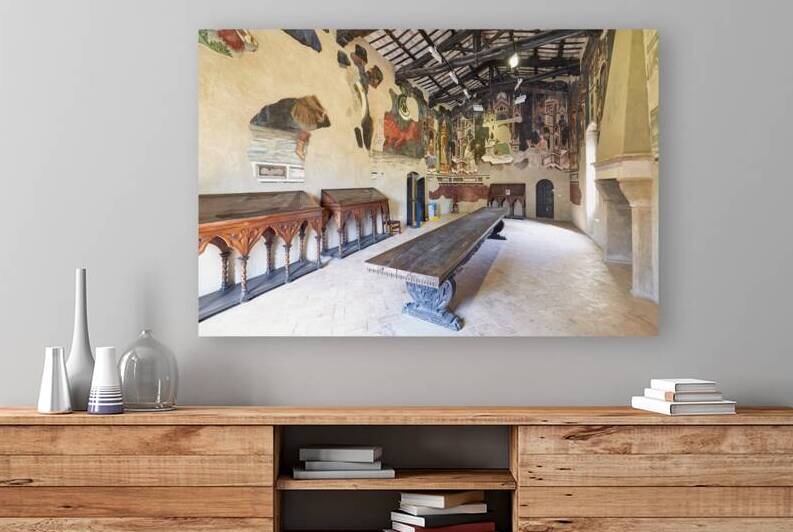 Foligno Umbria Italy. Frescoes at Trinci Palace Palazzo Trinci a patrician residence and museum. by Marco Brivio