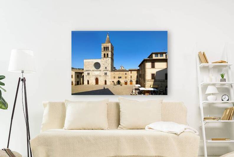 Bevagna Umbria Italy. San Michele Arcangelo church in San Silvestro square by Marco Brivio