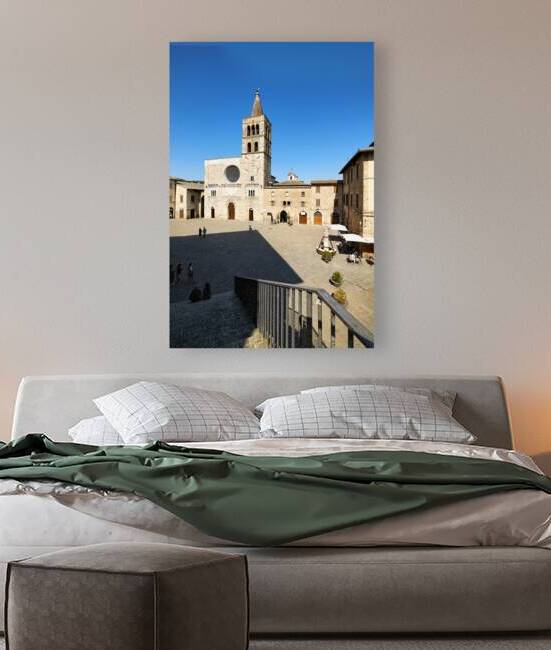 Bevagna Umbria Italy. San Michele Arcangelo church in San Silvestro square by Marco Brivio