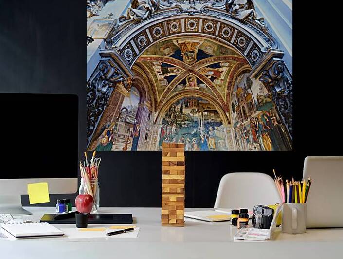 Spello Umbria Italy. Baglioni Chapel frescoed by Pinturicchio in Santa Maria Maggiore Church by Marco Brivio