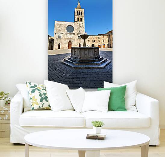 Bevagna Umbria Italy. San Michele Arcangelo church in San Silvestro square by Marco Brivio