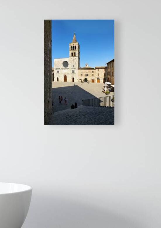 Bevagna Umbria Italy. San Michele Arcangelo church in San Silvestro square by Marco Brivio