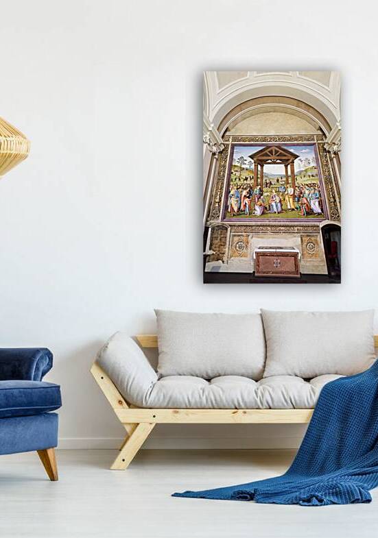 Città della Pieve Umbria Italy. Santa Maria dei Bianchi church. Adoration of the Magi fresco by Perugino by Marco Brivio