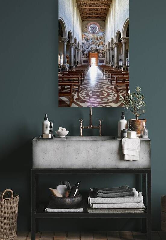 Todi Umbria Italy. Concattedrale della Santissima Annunziata. Cathedral. Frescoes by Marco Brivio