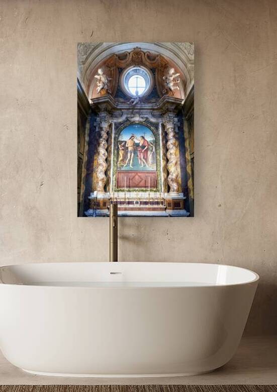 Città della Pieve Umbria Italy. The Cathedral of San Gervasio e Protasio. The Baptism of Christ by Perugino by Marco Brivio