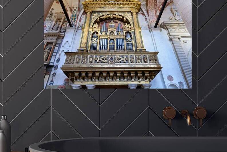 Verona Veneto Italy. The organ of the Basilica of Saint Anastasia by Marco Brivio